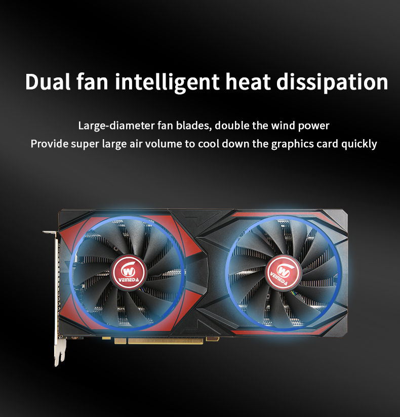 Thumbnail: Veineda RX 5700XT 8GB Graphics Card GPU GDDR6 256Bit 8pin+6pin  7nm DP*3 HDMI*1 