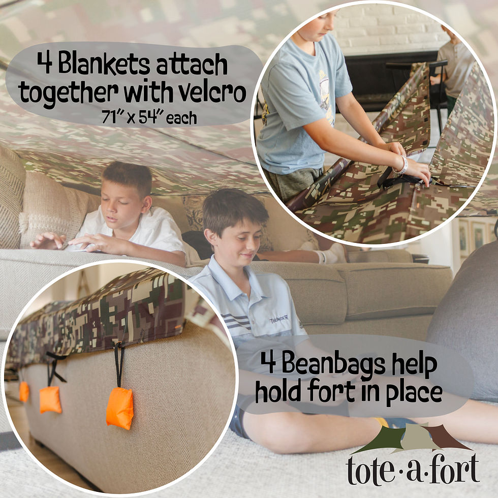 Thumbnail: Camo XL (4 blanket & bean bag kit)