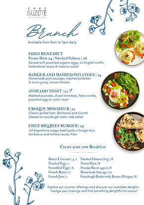 Brunch French Menu