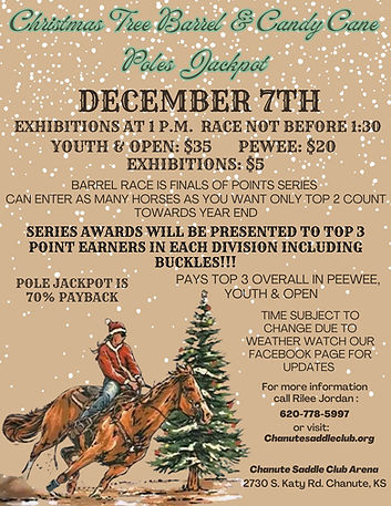 Christmas Tree Barrel Race & Candy Cane Pole Jackpot