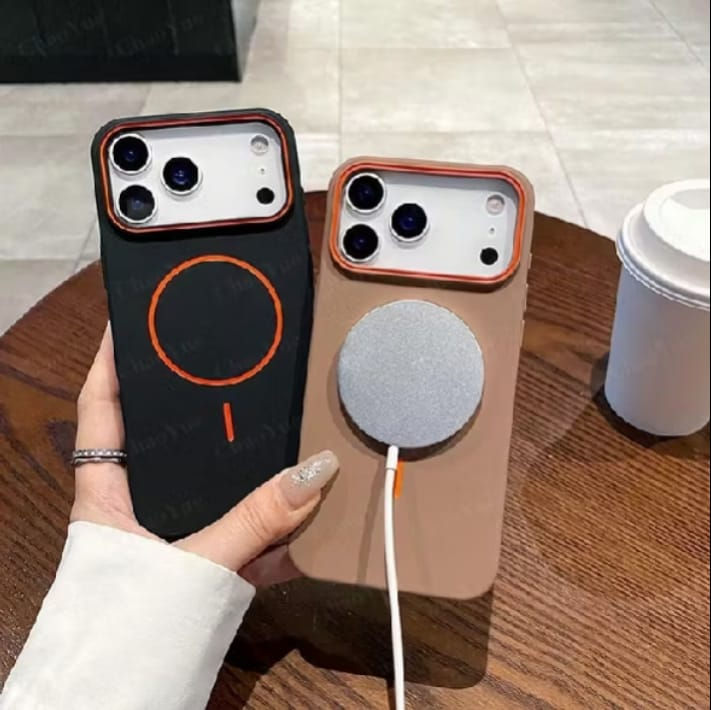 Miniatura: Capa MagSafe Premium com Moldura de Contraste: Proteção Inteligente e Design Exc