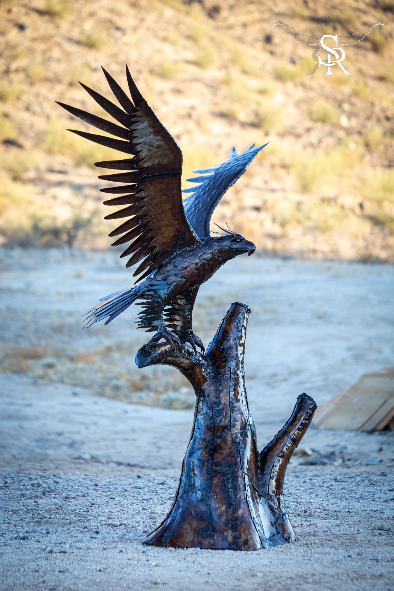 PERCHED AMERICAN EAGLE