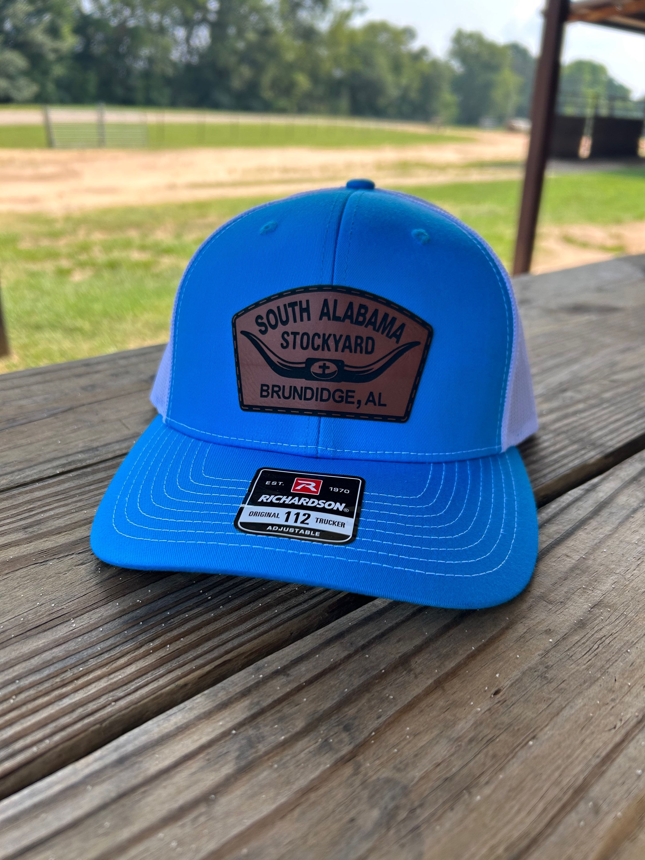 Columbia Blue Leather Patched Hat