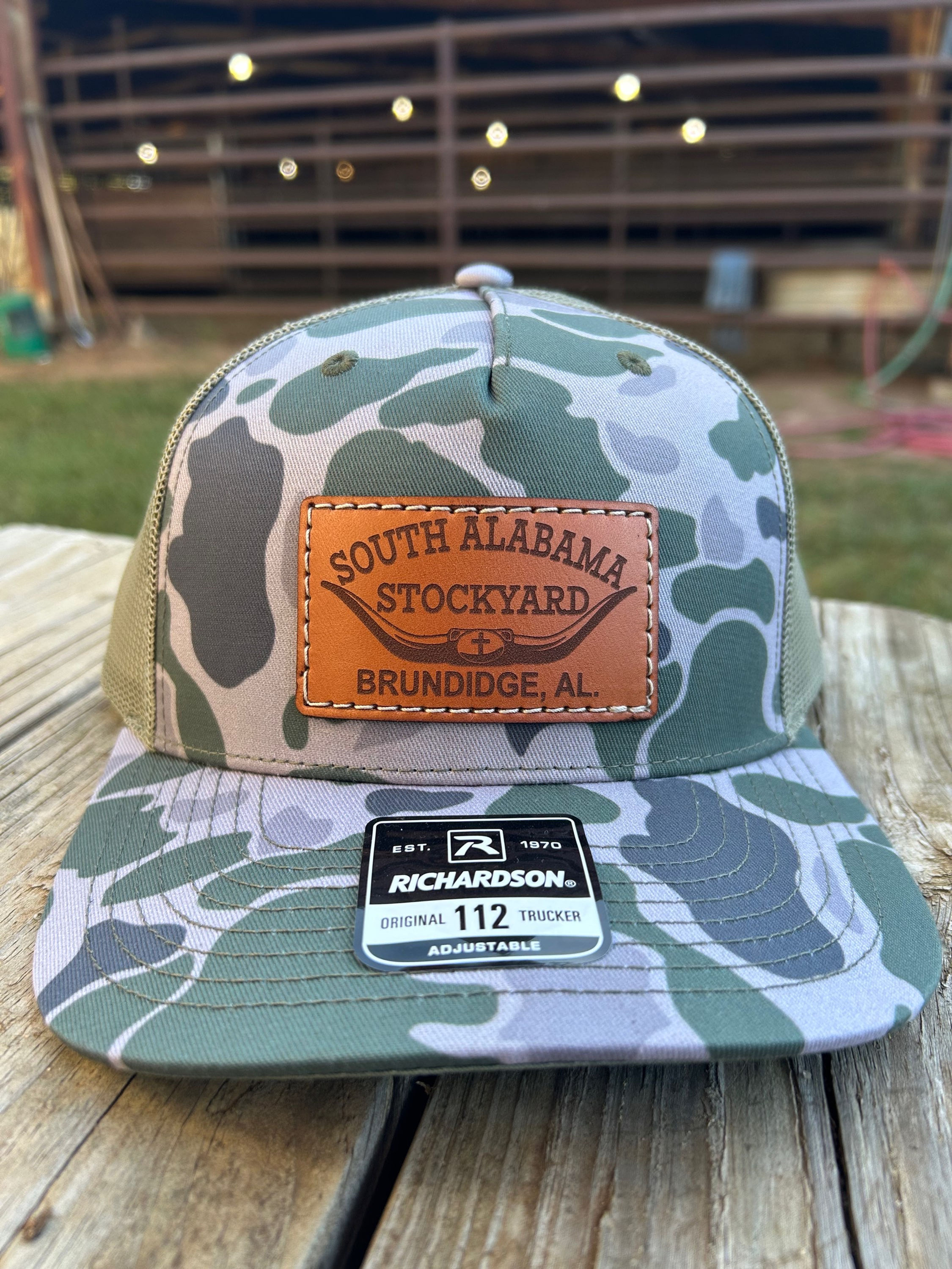 Marsh Duck Camo with Loden Mesh Stitched Leather Patch