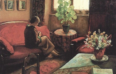 1913 vers. Jean Challié, Femme cousant, coll. Mercier, Lille