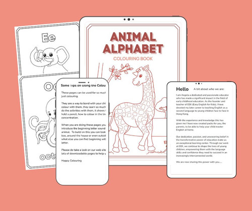 Animal Alphabet Colouring Booklet | EasyEnglish for Kids
