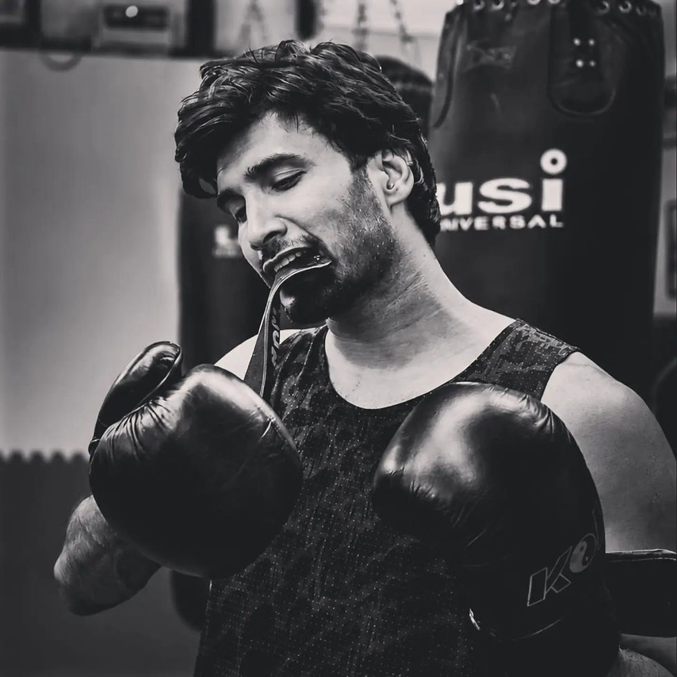 Tarun getting ready for MMA session