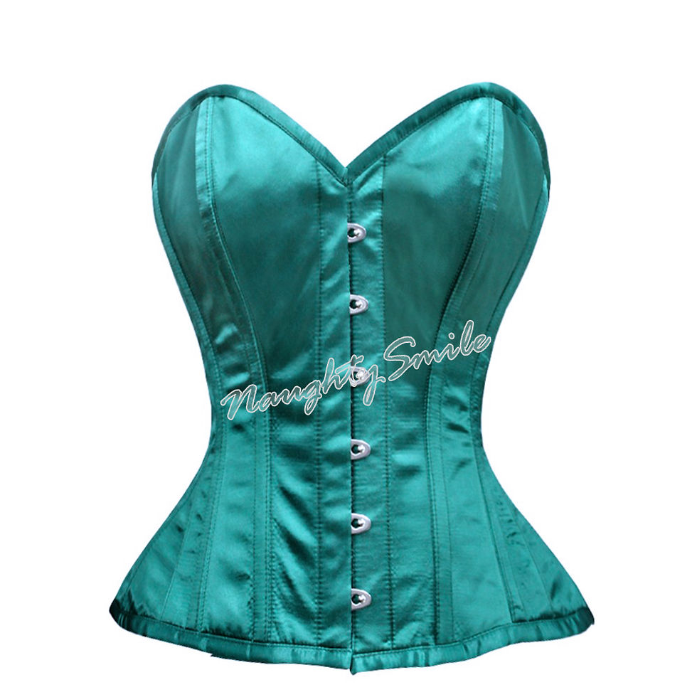 Emerald Green Satin Sweetheart Overbust