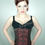 Thumbnail: Red/Black Brocade Waist Training Corset