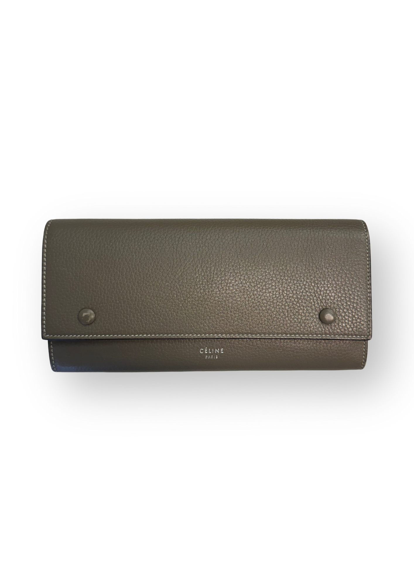 Celine Large Grained Calfskin Wallet