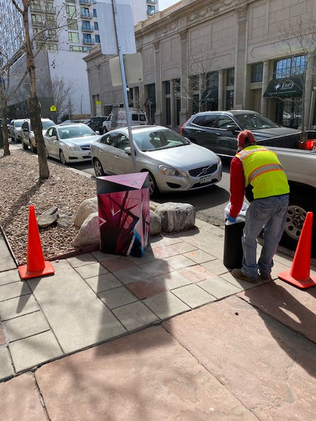 Golden Triangle Creative District Receptacle Install