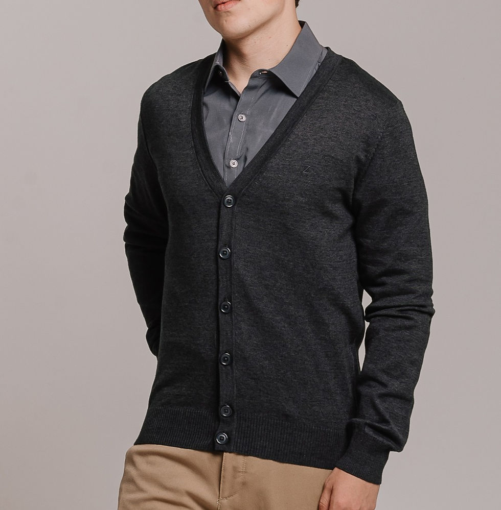 Miniatura: Cardigan clássico de tricô