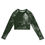 Thumbnail: Botanical Long Sleeve Crop Top (Forest Green)