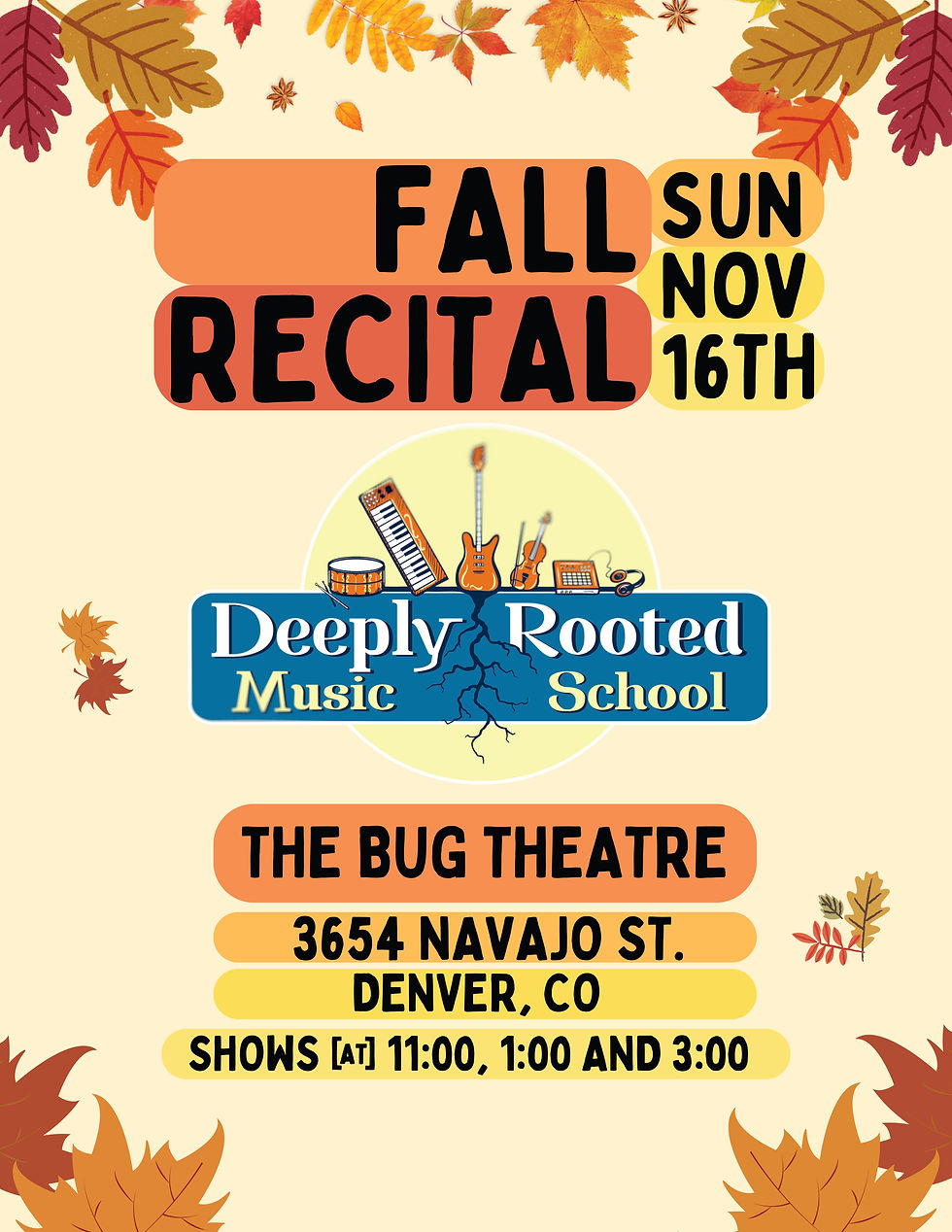 Deeply Rooted Music School Fall 2025 Recital