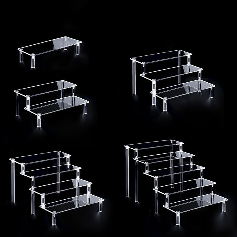 Miniatura: Organizador Expositor de Acrílico Transparente com 1 a 5 Níveis – Suporte pa