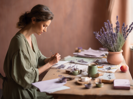 A woman reviving her creative practice