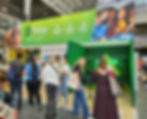 A busy exhibition stand for BFree Foods at the Allergy and Free From Show at Olympia in London.