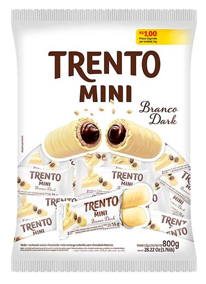 Mini Trento Chocolate Blanco 50U 800Gr