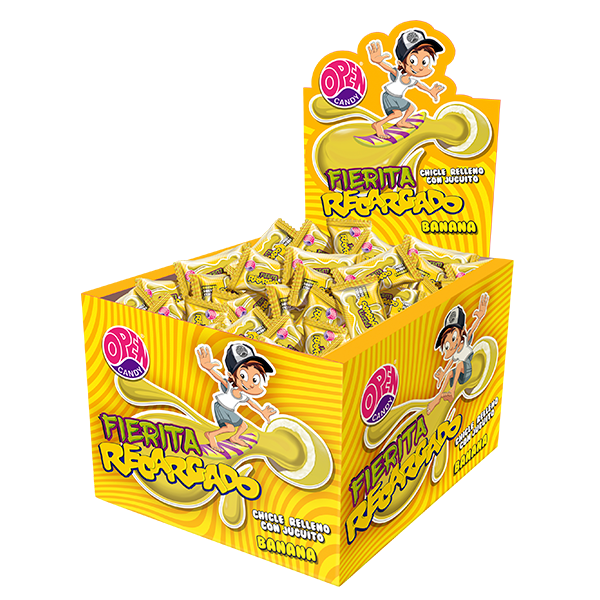 Chicles OPEN CANDY Recargado Banana 50u