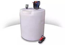Chemical Dosing System Capacity: 60 - 200 Liters SLS chemical dosing system features chemical-resistant materials that are compatible with acids, caustics, and most water treatment chemicals. it is used in applications that require chemical dosage.