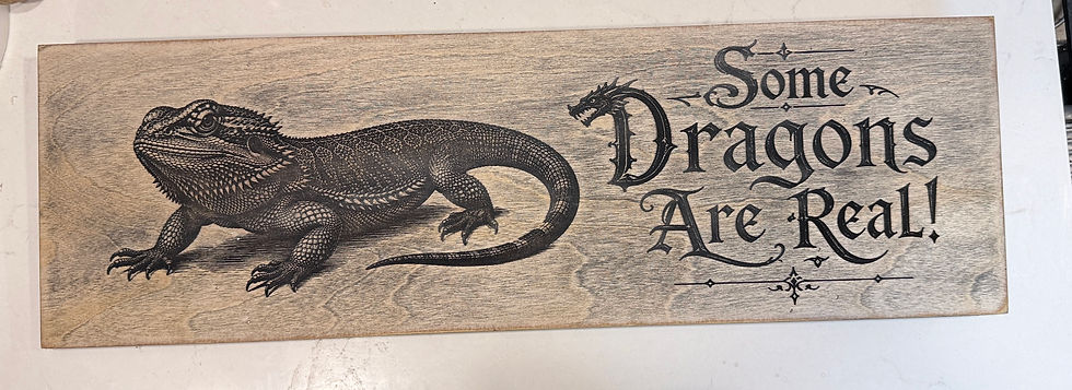 Wooden “Some Dragons Are Real” Bearded Dragon Wall Decor