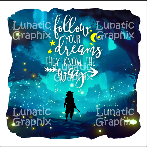 Thumbnail: Silhouette on glowing path with "follow YOUR dreams THEY KNOW THE way".