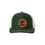 Thumbnail: Green and white baseball cap with jumping bass fish patch.