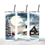 Thumbnail: Winter wonderland tumblers with snowy landscape, full moon, cozy cabin, Christmas tree.