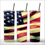 Thumbnail: Three skinny tumblers display a weathered Old Glory flag design.