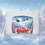 Thumbnail: White canvas bag, Santa Claus is coming to TOWN! festive snowy village.
