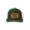 Thumbnail: Green and white trucker hat with "PAPA EST. 2023" brown patch.
