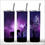 Thumbnail: Three skinny tumblers with purple galaxy designs, featuring horses, girl, and tree.