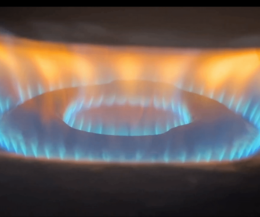 domestic burner flame