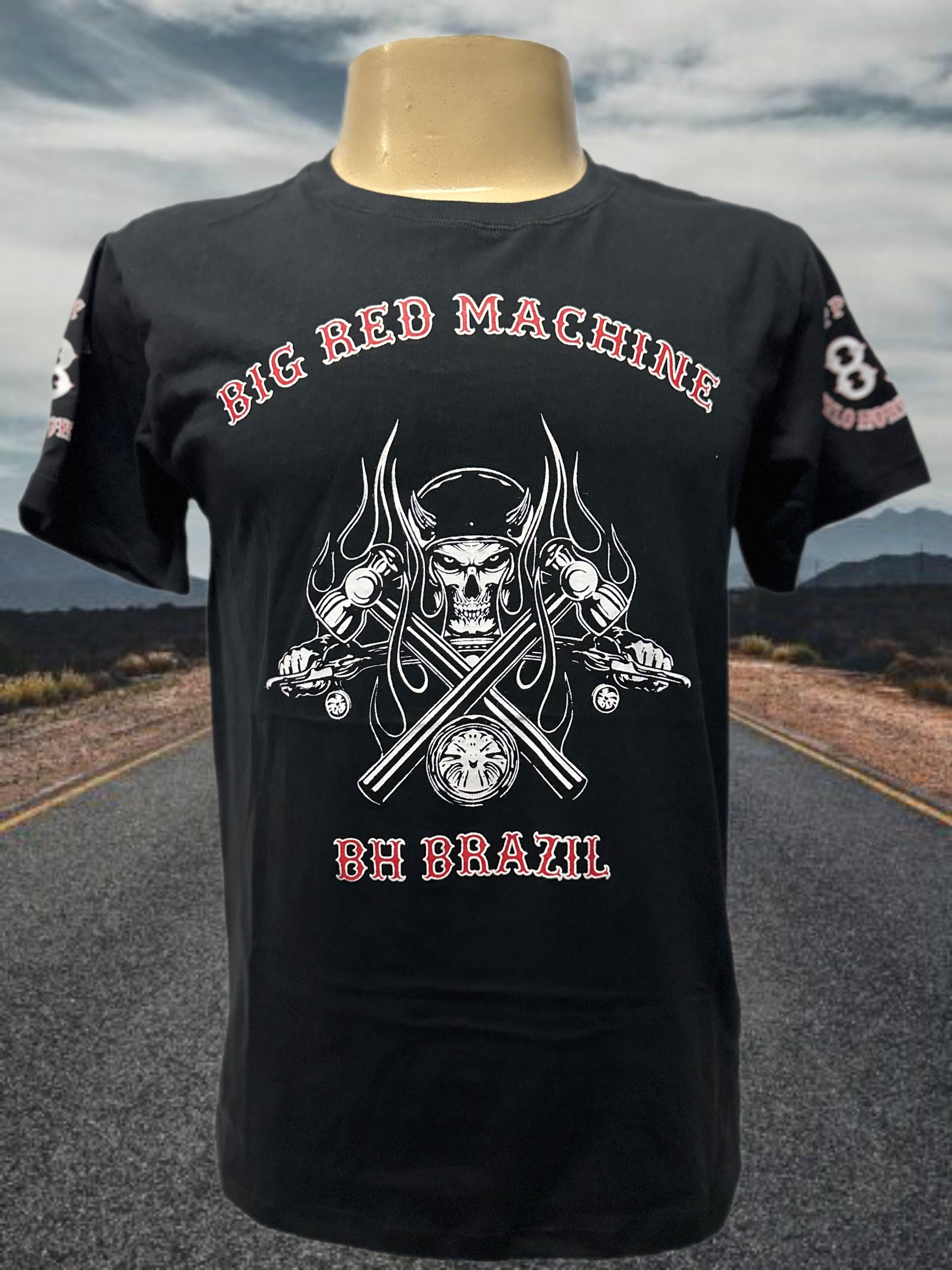 T-shirt caveira hammer preta