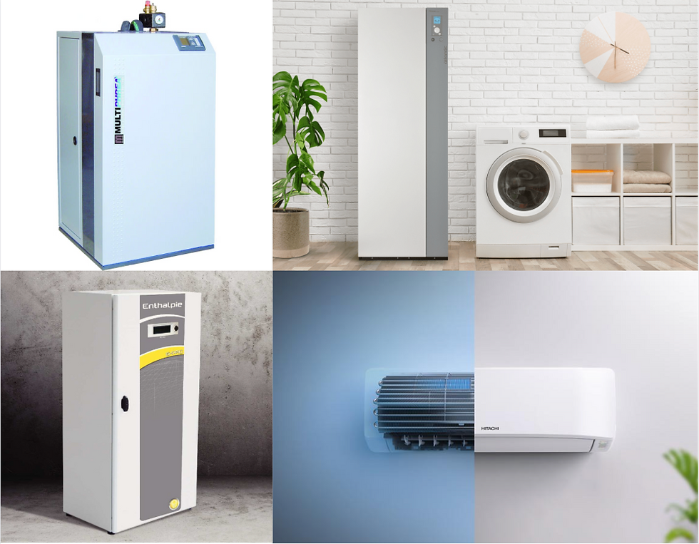 Tout les types de pompes à chaleur