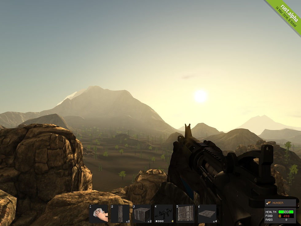 Por do sol no RUST