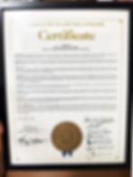 Commemorative Certificate honoring Private Shinyei Nakamine, Medal of Honor Recipient and Hero of Waiʻanae (Photo courtesy: Kimie Korenaga-Kepo'o [grandniece of Shinyei Nakamine (Co. B)])
