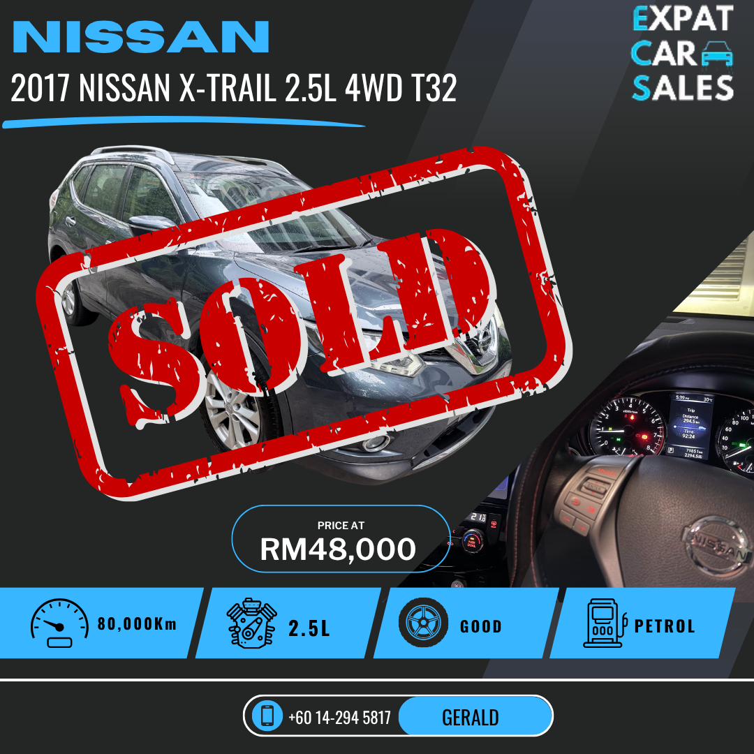 2017 Nissan X-Trail 2.5L 4WD T32