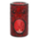Red Crackle Glass Pillar Oil Burner