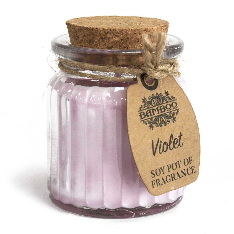Soy Pot of Fragrant Candle - Violet