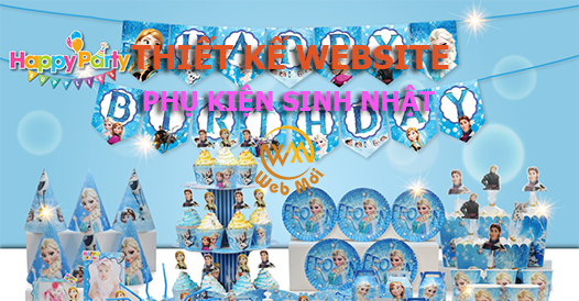 Thiết kế website phụ kiện sinh nhật