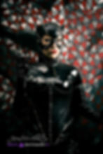 catwoman against a graffiti walk in belfast