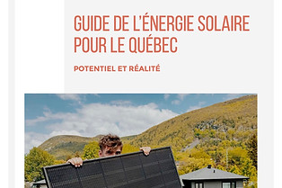 Guide de l'énergie solaire pour le Québec