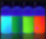 Photoluminescence of 4nDOTS™. The material emits different color of light by tuning the composition and/or dot-size.