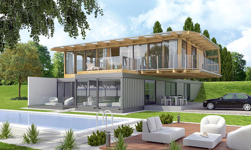 Container house rendering creative spaces