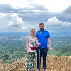 Two trekkers on a ridge during a Wanale Falls Trek