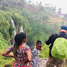 Hiking at Sipi falls