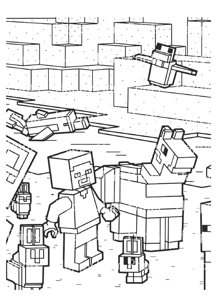 Thumbnail: Minecraft Colouring Book - 18 Pages