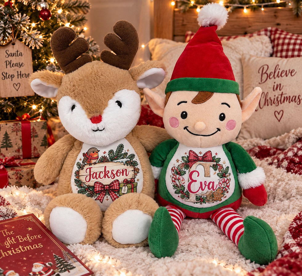Thumbnail: Personalised Printed Christmas Teddies