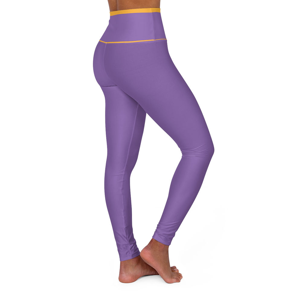 Thumbnail: The Mission Purple & Gold Logo Leggings